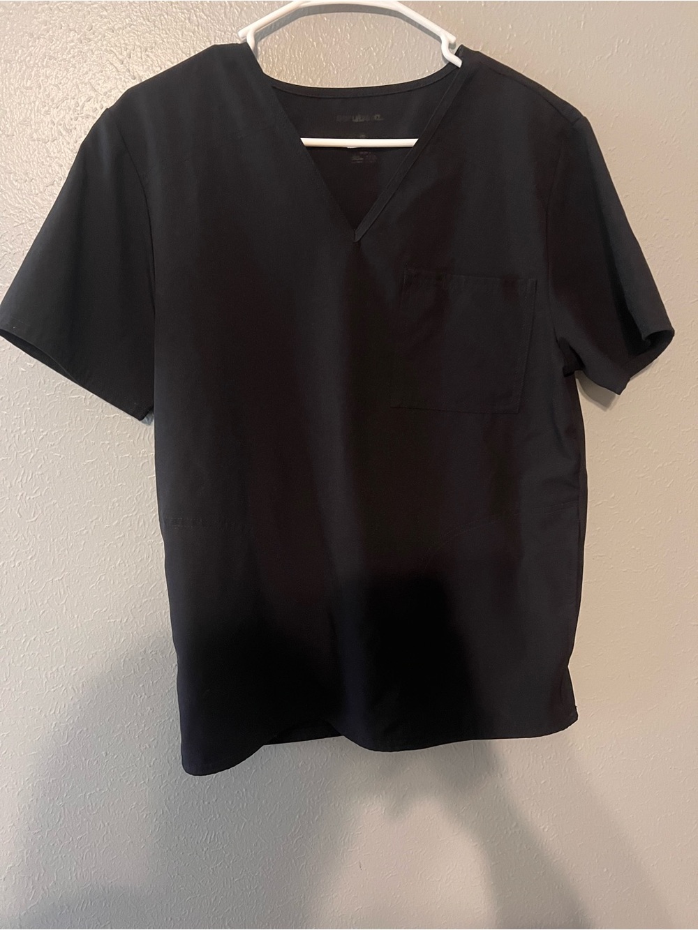 Scrubstar Black V-Neck Short Sleeve Medical Top